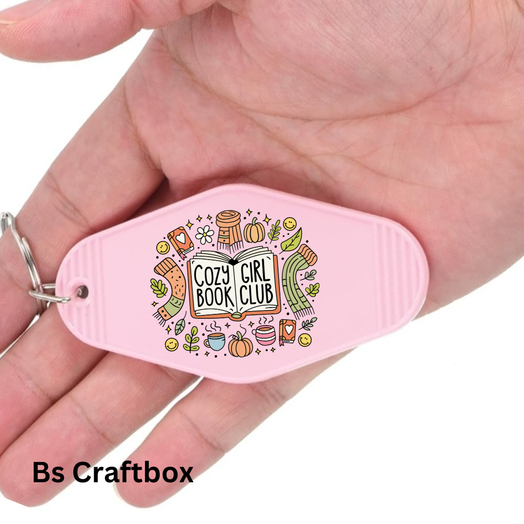 Cozy book girl Keychain