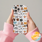 Cute Dog and Cat Phone Case, Pet Lover iPhone Case with Puppy & Kitten Pattern, Aesthetic Animal 2 in 1 Phone Cover, Pet Lovers Collection